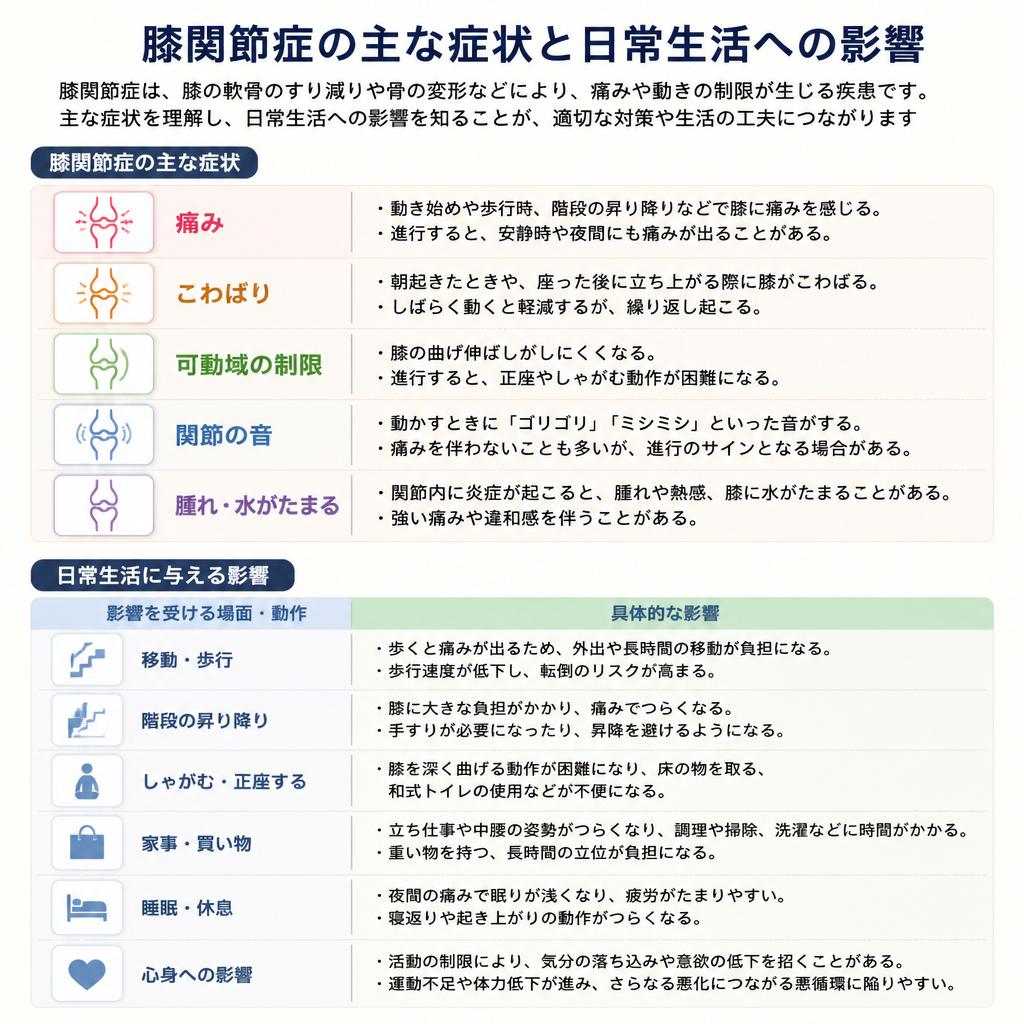 主な症状とその影響