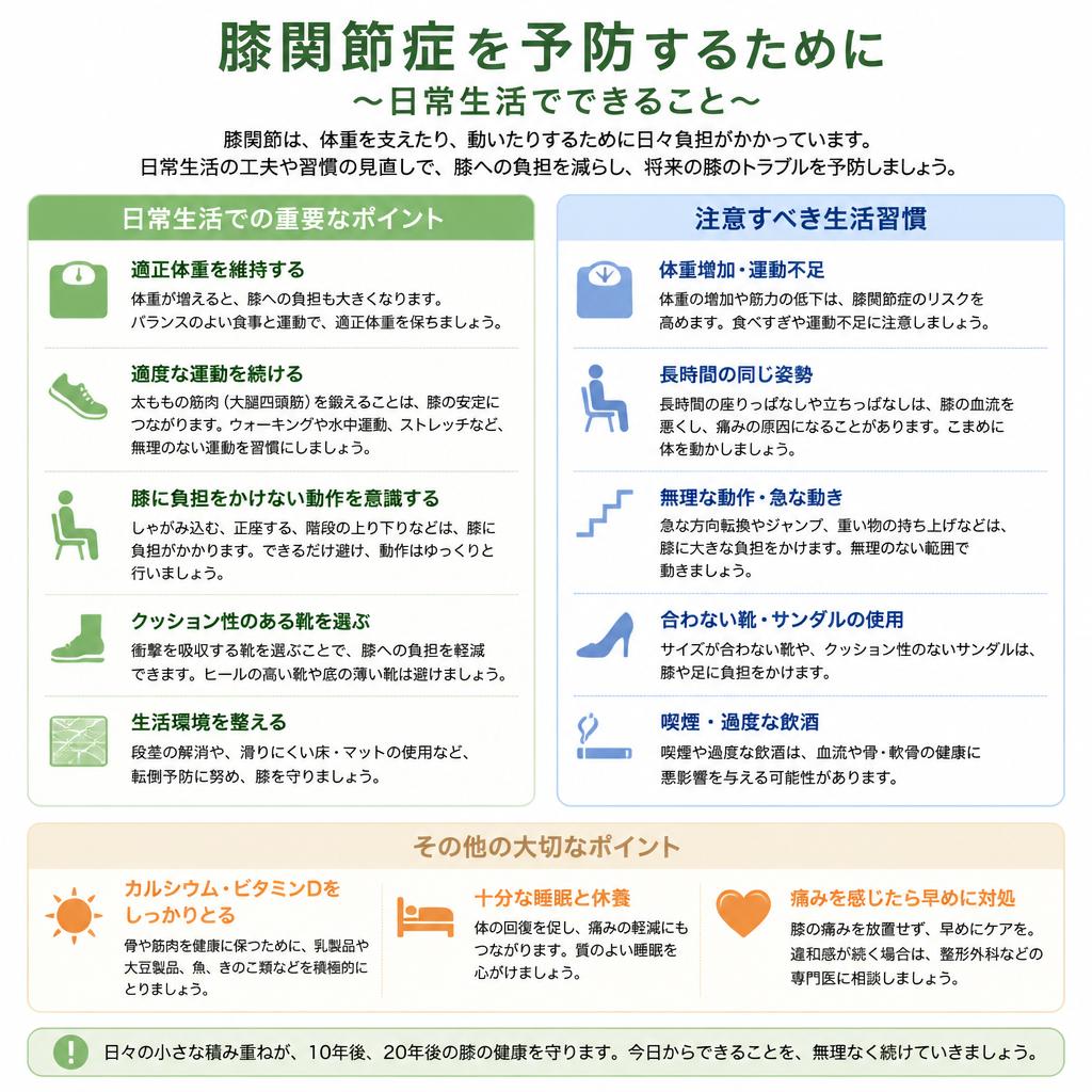 予防のための生活習慣