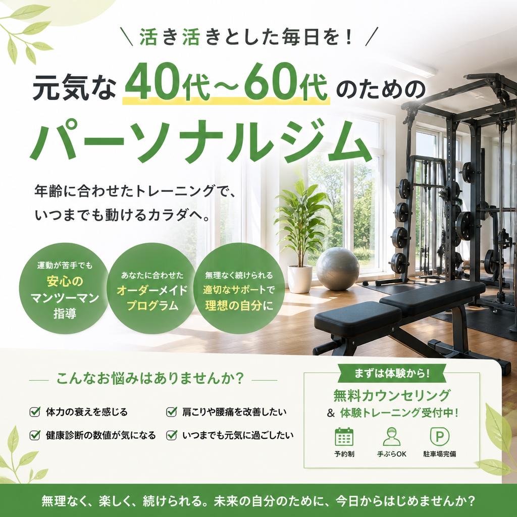 活き活きとした毎日を！元気な40代～60代のためのパーソナルジム｜ユースフル