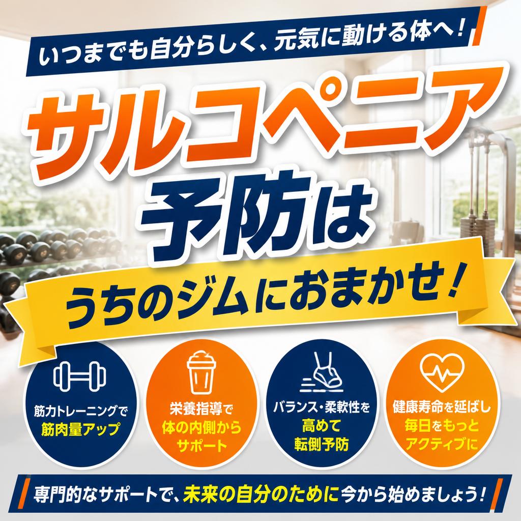 サルコペニア予防はうちのジムにおまかせ！